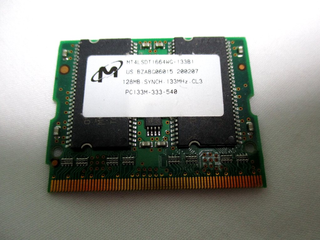 Micron MT4LSDT1664WG-133B1 128MB PC133 133MHz メモリー(その他)｜売買されたオークション情報 ...
