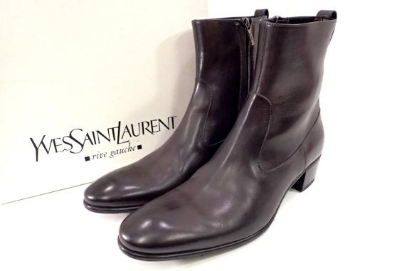 【お買い得，最新作】 極 Yves Saint Laurent rive gauche イヴサンローラン リヴゴーシュ サイドジップ ジョニーブーツ 41.5 黒(その他)｜売買されたオークション情報、yahooの商品情報をアーカイブ公開 - オークファン 男性用