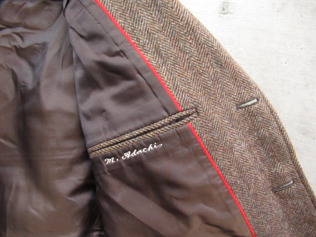 2121a15★極上★J.PRESS / Jプレス 贅沢リッチな ヘリンボーン ツイード ウール 3B テーラードジャケット サイズ94-84-170 AB5