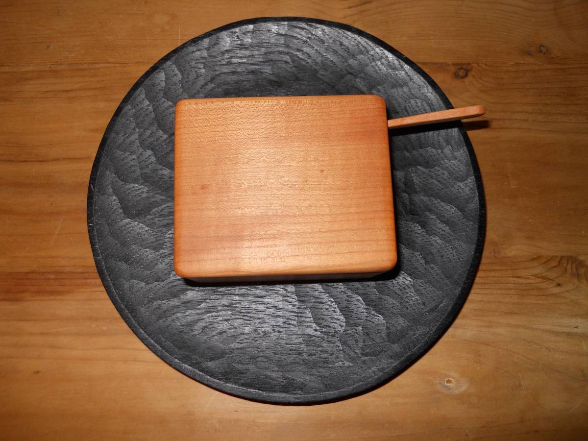 人気木工作家三谷龍二さんバターケースナイフ付き 三谷龍二 木工作家 稀少初期作 バターケース&ナイフ ペルソナシタ