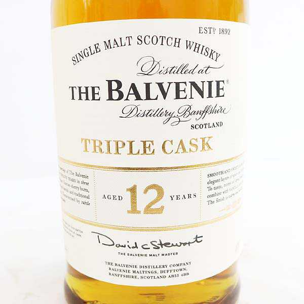 ☆古酒 箱付/THE BALVENIE(バルヴェニー) 12年 トリプルカスク 1000ml