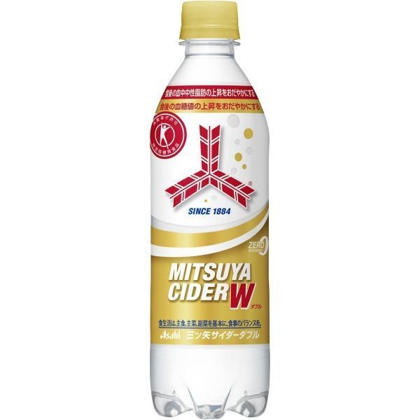 新品 [トクホ] アサヒ飲料 三ツ矢サイダーW 485ml×24本