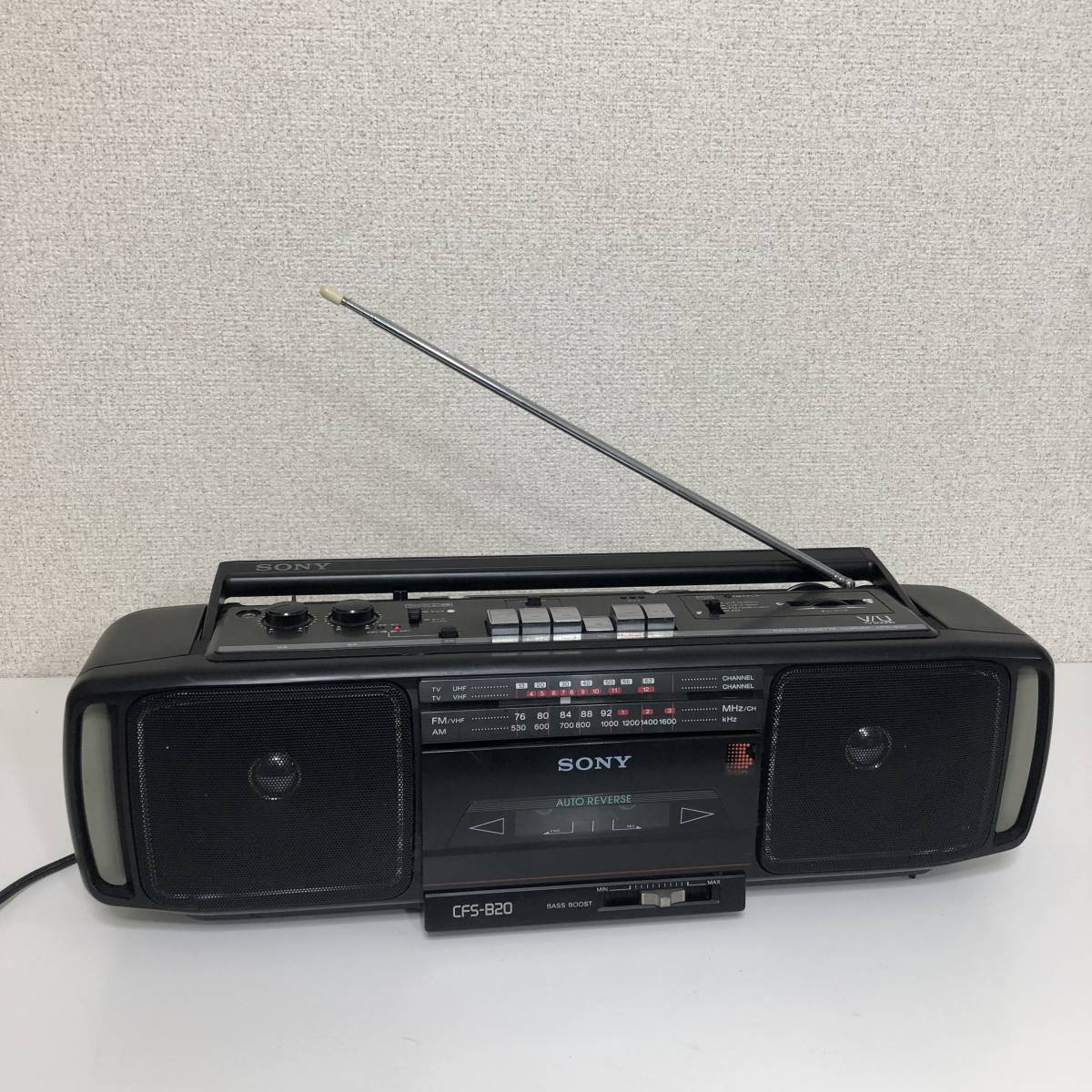 超希少 CFS-B20 SONY FM/AM ステレオラジカセ 重低音3Dラジカセ 3D