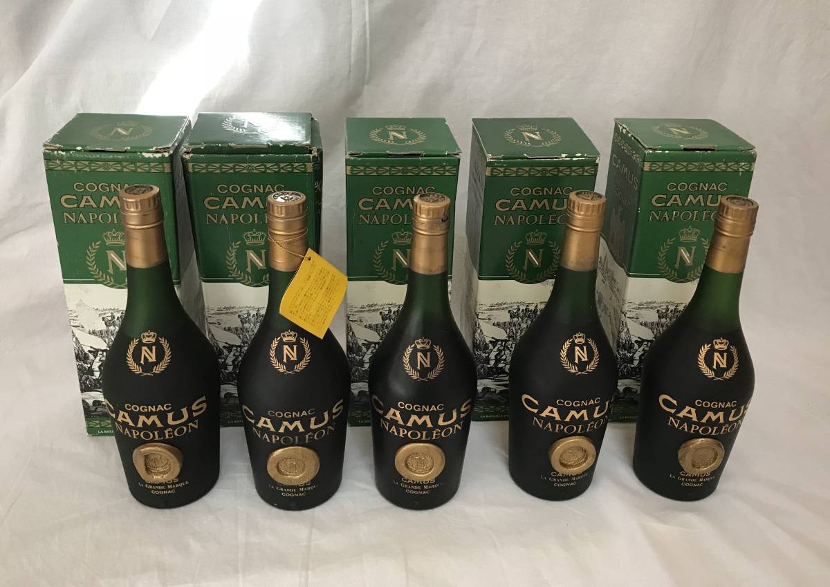 未開封 古酒 その1 COGNAC CAMUS NAPOLEON 5本まとめて 検;ブランデー