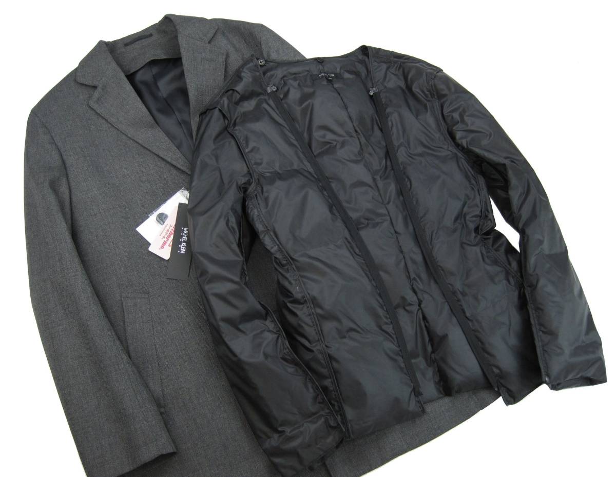 45717(48/L) 新品▽ミッシェルクランオム 定価51，840円 ウール調 撥水 