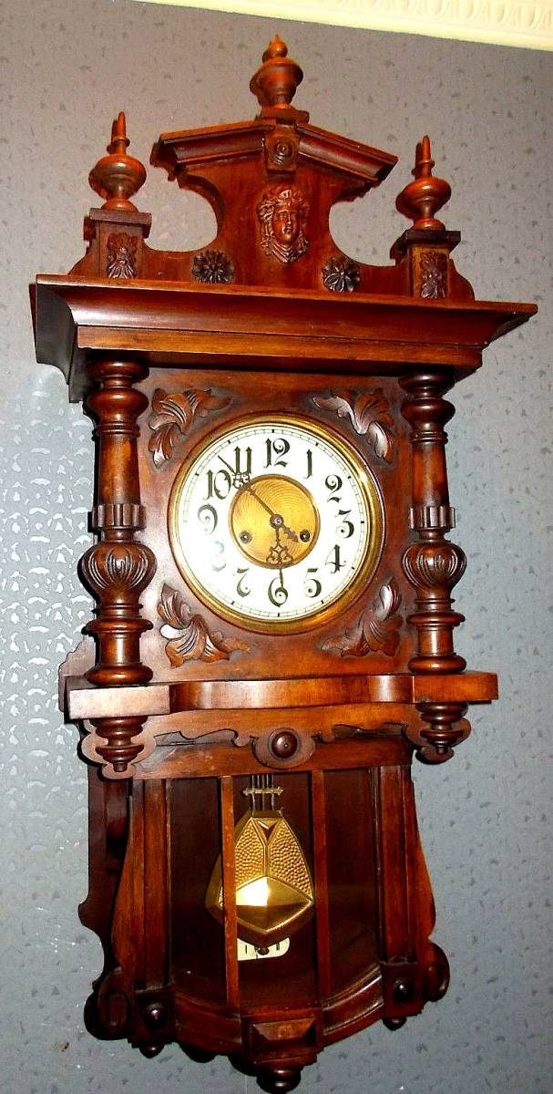 グスタフベッカー Gustav Becker ドイツ ユンハンス 柱時計 古時計