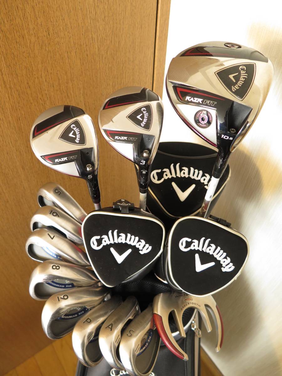 初心者必見★豪華大人気キャロウェイフルセット★RAZR FIT / X-16 アイアン / オデッセイパター / 2017年モデル新品キャディバック付き★