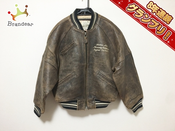 アビレックス AVIREX ジャケット ブルゾン サイズM ダークブラウン×黒 