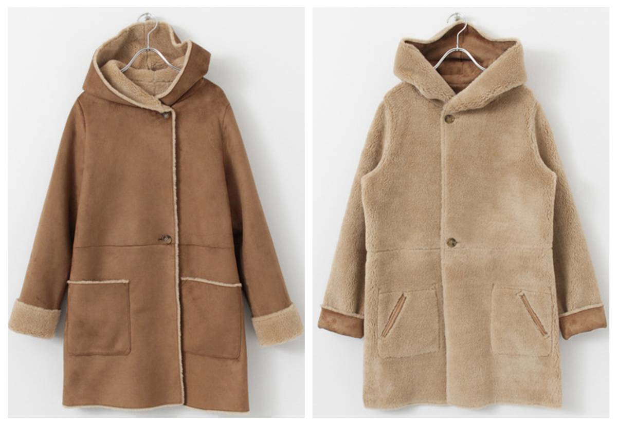 ☆URBAN RESEARCH アーバンリサーチ☆リバーシブルムートンフード 