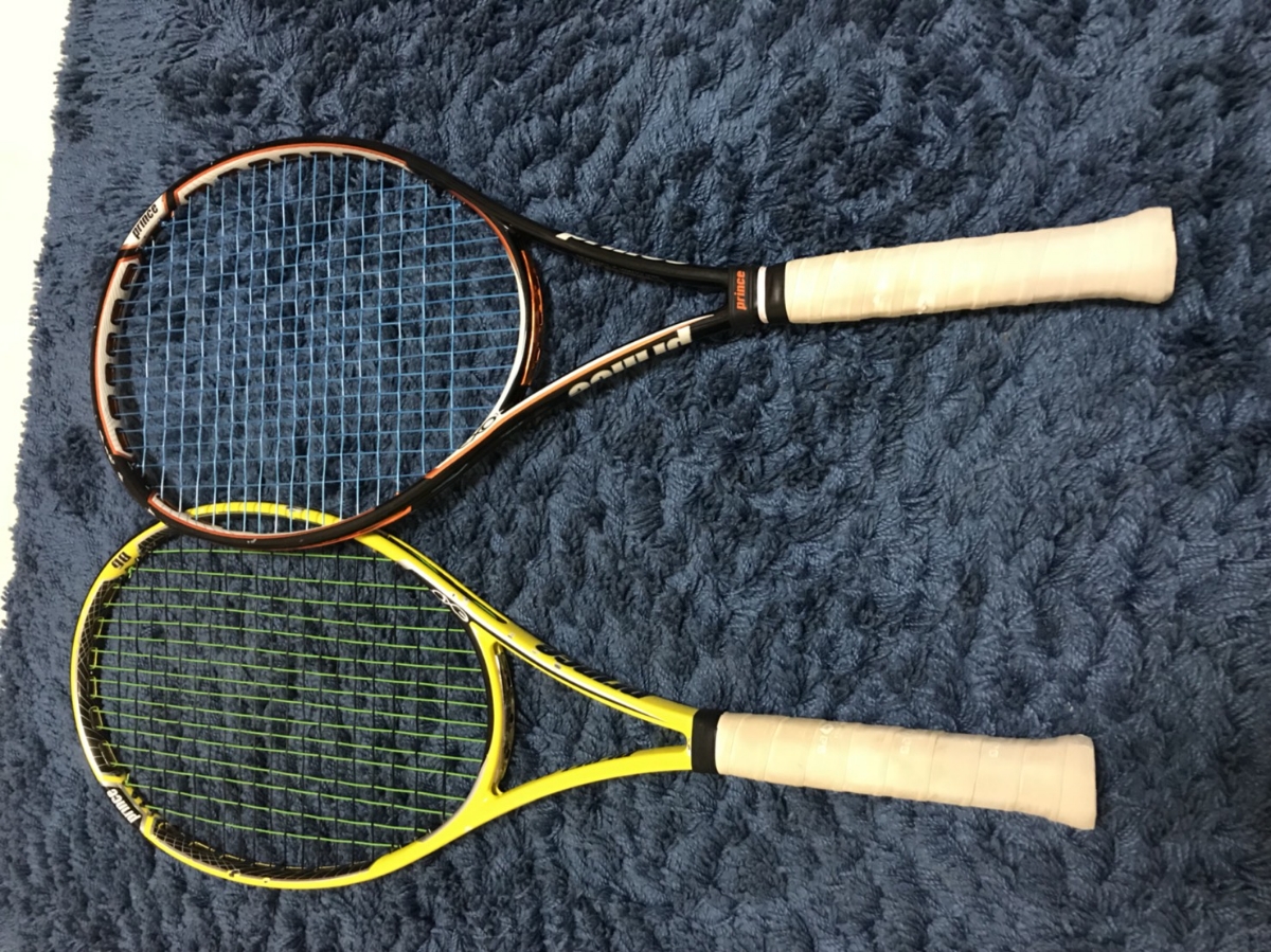 【2本セット】prince rebel 98 グリップサイズ3 & tour100 グリップサイズ2