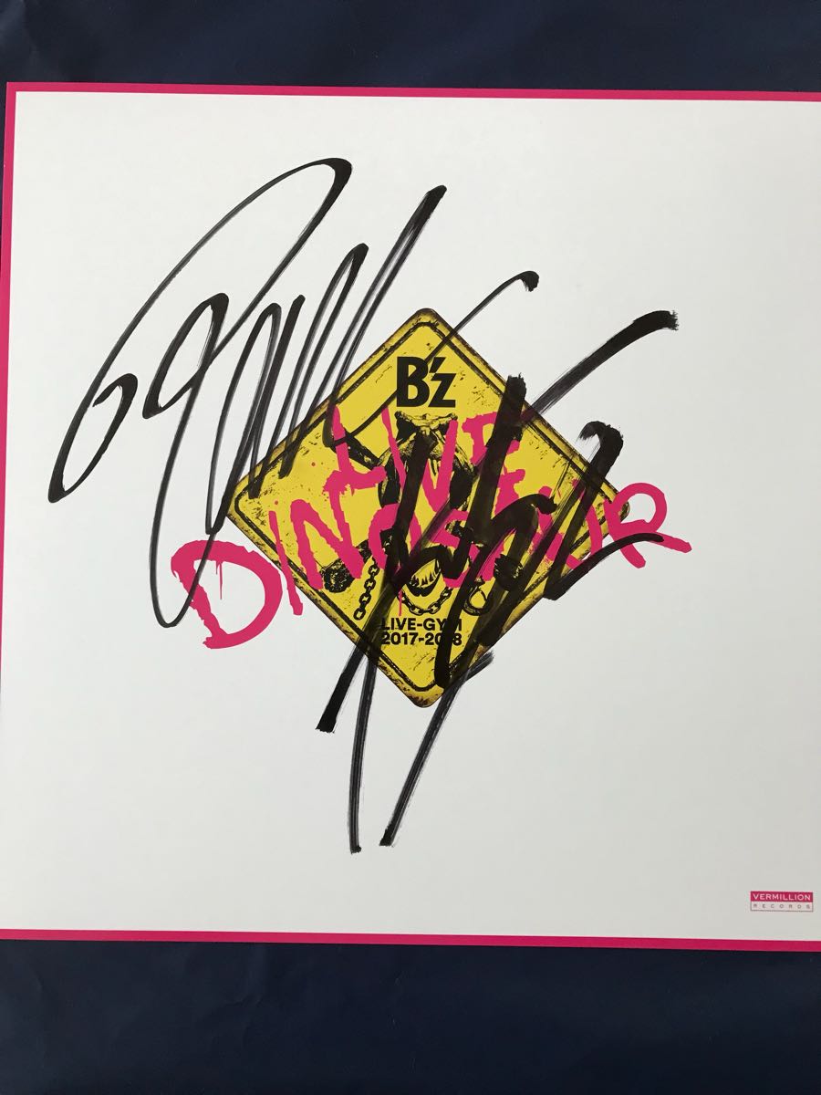 B'z LIVE DINOSAUR 会場限定 直筆サイン色紙！！ ライブグッズ ビーズ