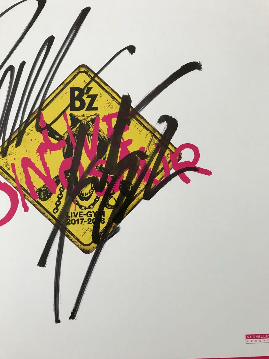 B'z LIVE DINOSAUR 会場限定 直筆サイン色紙！！ ライブグッズ ビーズ