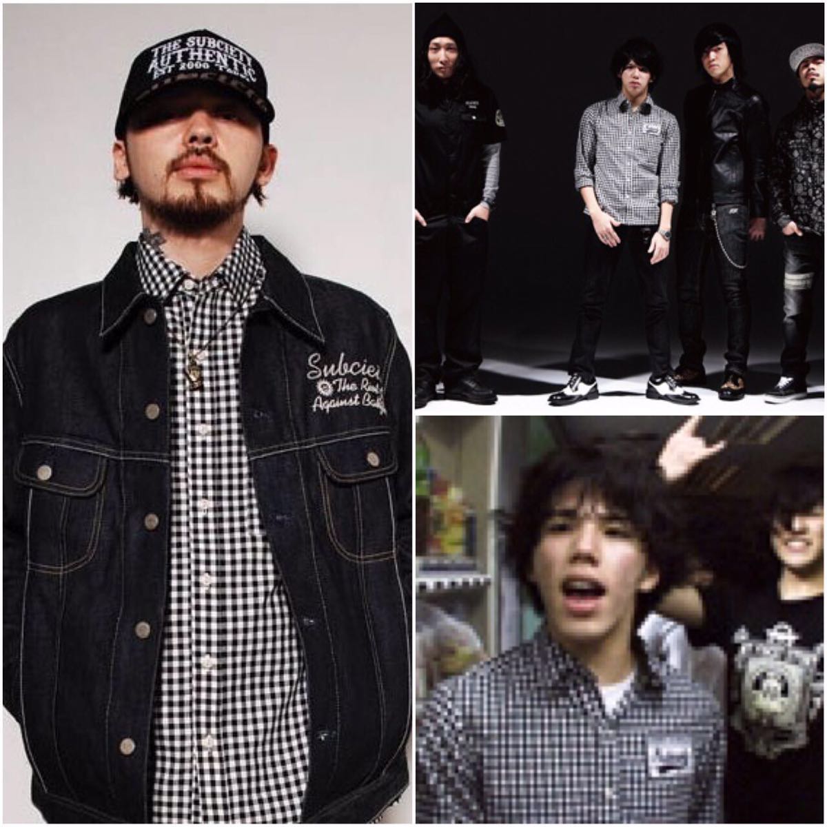 美品】SUBCIETY エンブレムシャツ 長袖 ギンガムチェック Mサイズ
