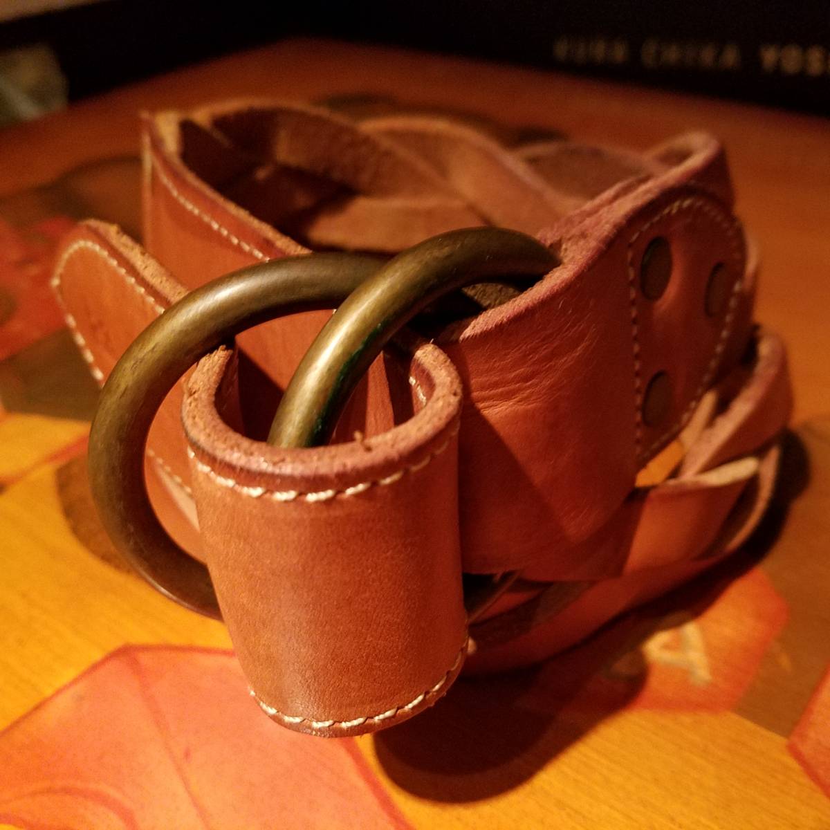 RRL (ダブルアールエル) W RING BRAIDED LEATHER BELT(ダブルリング