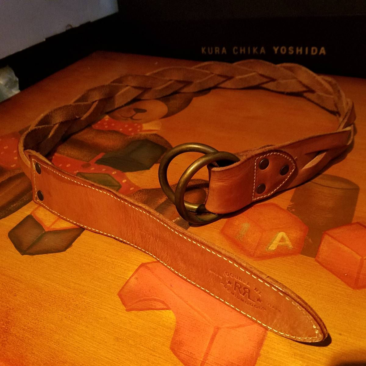 RRL (ダブルアールエル) W RING BRAIDED LEATHER BELT(ダブルリング