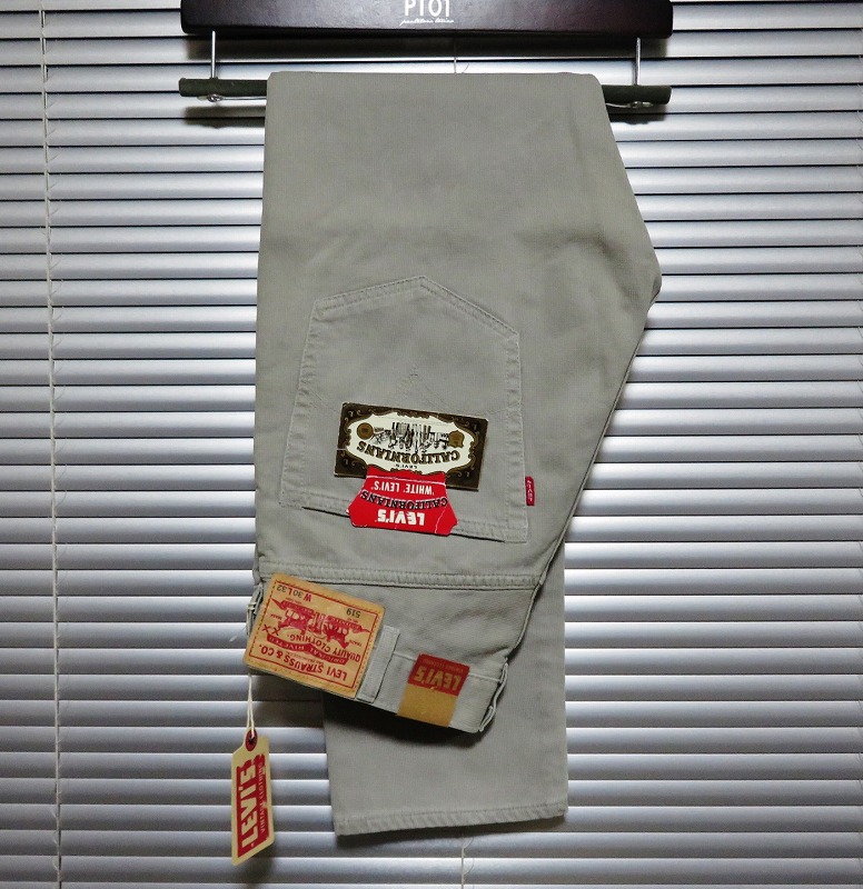 即決 新品 LEVI'S VINTAGE CLOTHING 519 ピケ パンツ W 30 L 32 LEVIS