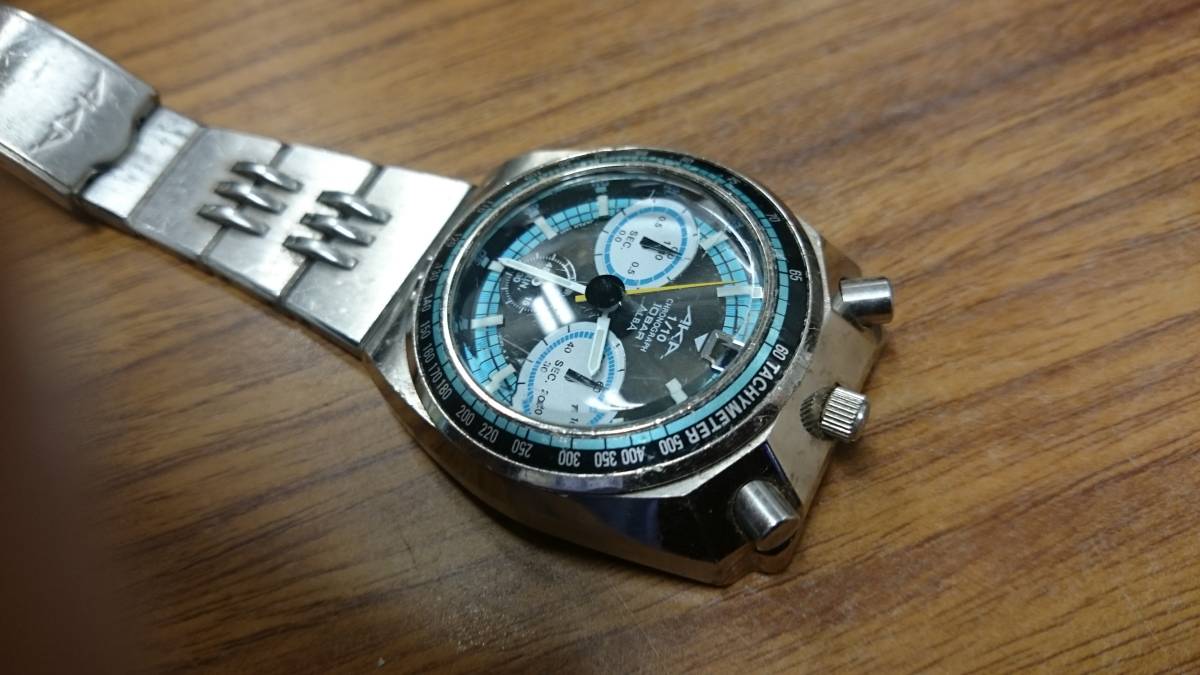 SEIKO セイコー ALBA アルバ AKA V657-6060 クロノグラフ メンズ 