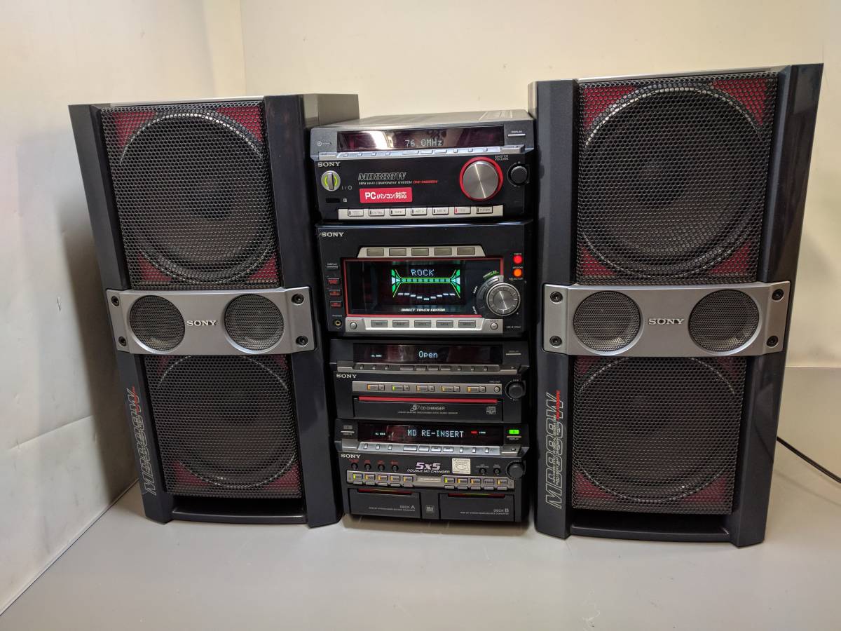 Yahoo!オークション -「ソニー スピーカー 引取OK！！ SONY MDコンポ