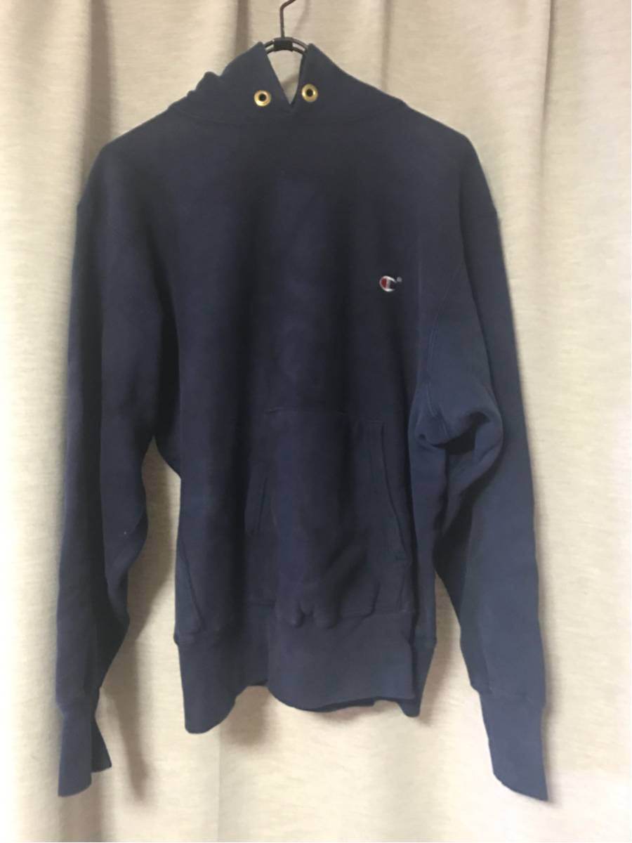 VINTAGE champion 80年代 スウェット パーカー ネイビー トレーナー (ヴィンテージ 80s 80's )