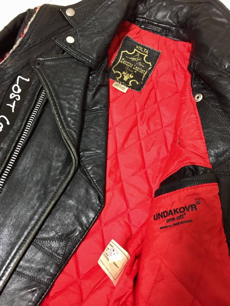 UNDERCOVER アンダーカバー レザーライダース黒/One off/ワンオフ 