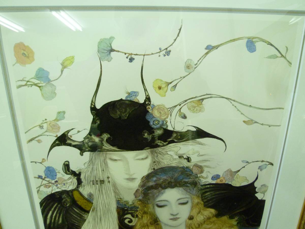 絵画祭 天野喜孝 YOSHITAKA AMANO 花と騎士 FLOWER AND KNIGHT シルク 