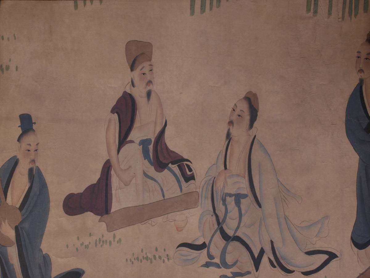 骨董市仕入れ品　中国清時代の肉筆掛軸　邹一桂作 激安骨董品 DE787A7-3 骨董市仕入れ品 中国清時代の肉筆掛軸 邹一桂作 激安骨董品 DE787A7-3 書