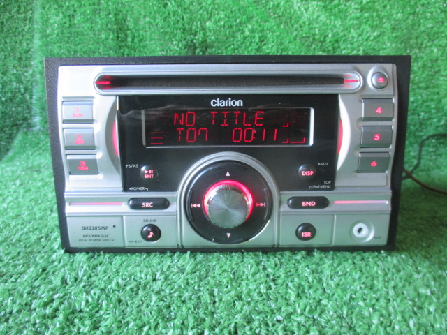 46A 動作確認済◆クラリオン DUB385MP CD/USB/AUXデッキ 2DIN◆