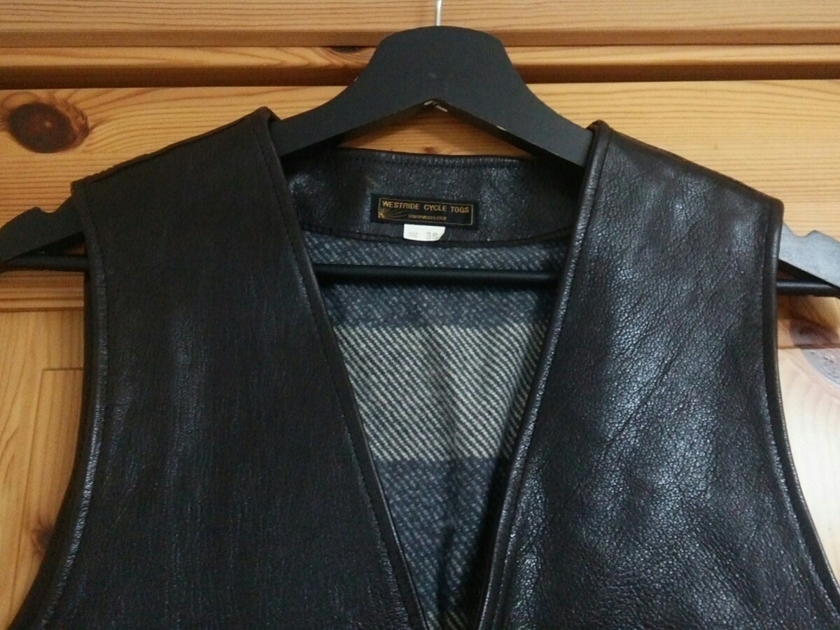 新品！ウエストライド レザーベスト 38 ブラウン/WEST RIDE 55800円 