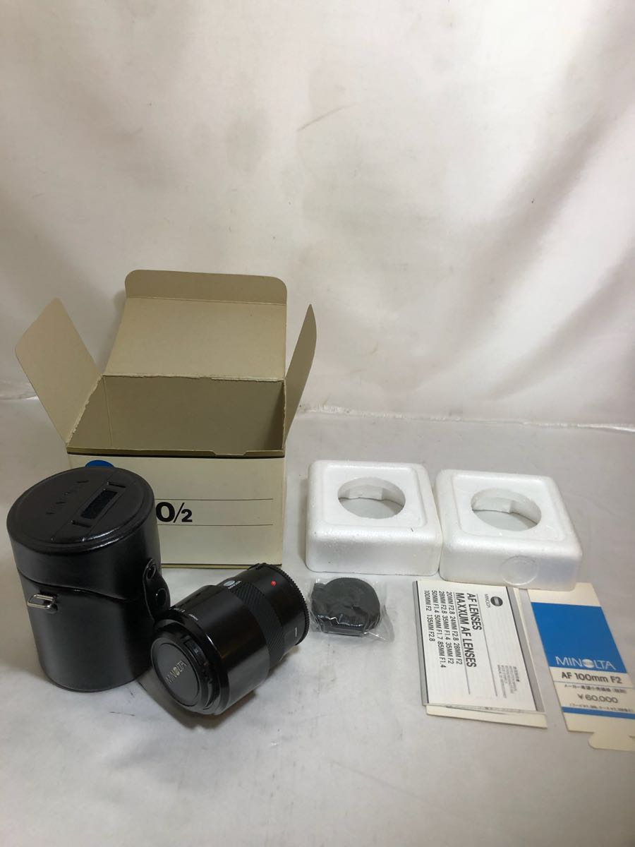 ミノルタ レンズ AF 100mm F2 箱付き ジャンク品 AF 【公式通販】
