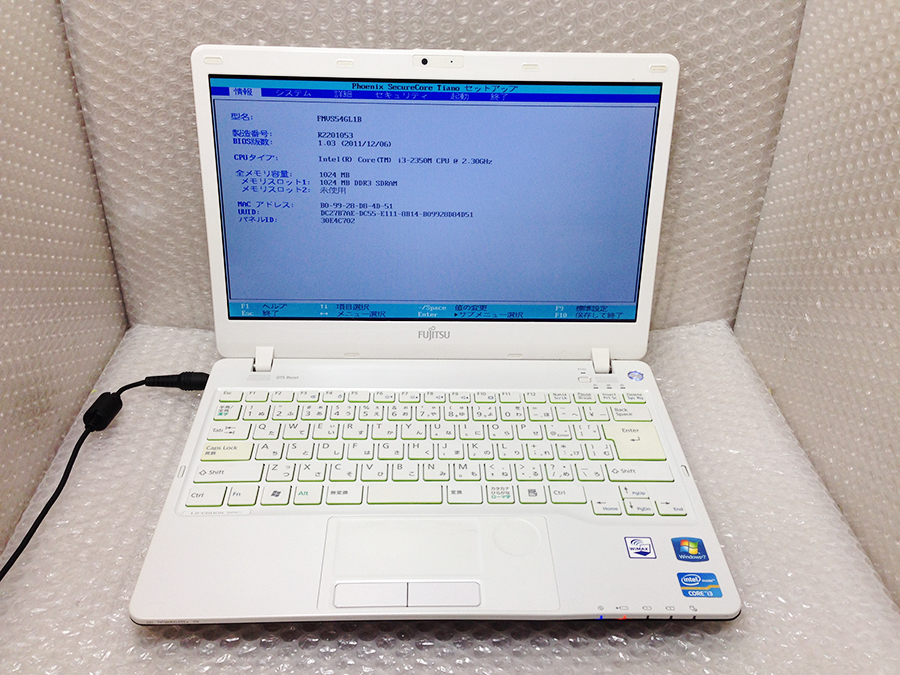 LIFEBOOK☆SH54/G☆Core i3 2350M☆Win10
