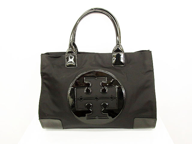  トリーバーチ TORY BURCH エラ バッグ トート ナイロン エナメル ロゴ NYLON ELLA 黒 ブラック AA /yt レディース(かばん、バッグ)｜売買されたオークション情報、yahooの商品情報をアーカイブ公開 - かばん、バッグ