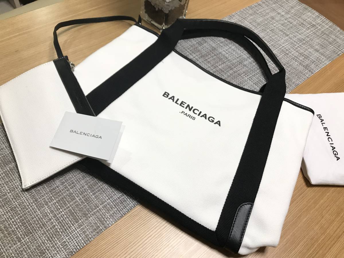 BALENCIAGA】バレンシアガ 大人気！WT ネイビーカバス キャンバス 