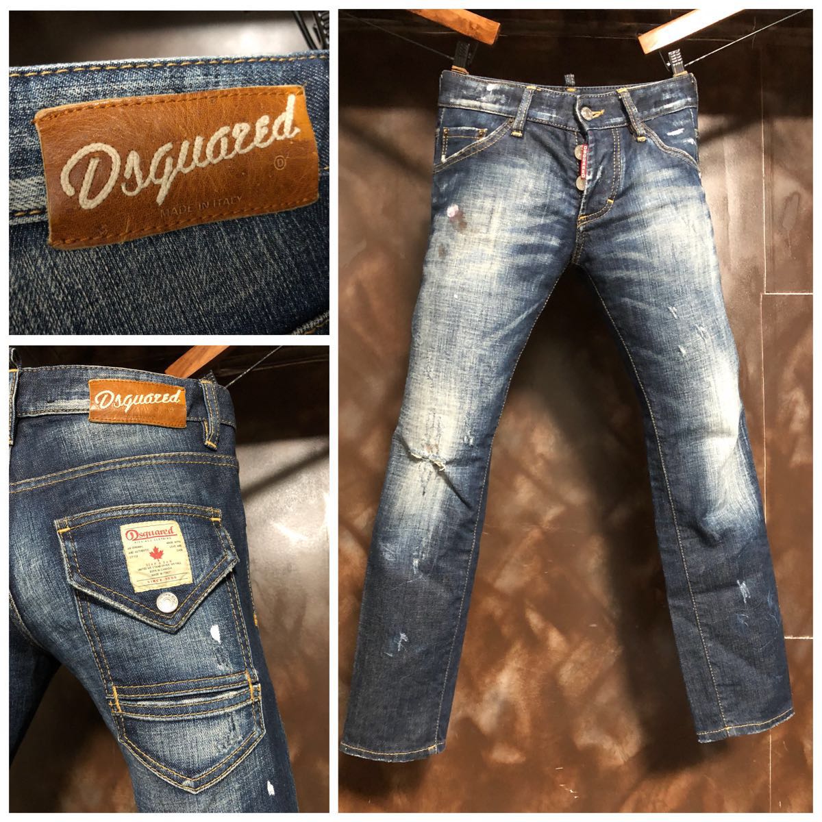 Dsquared2 ディースクエアード ストレッチ ペンキデニム 42 XS