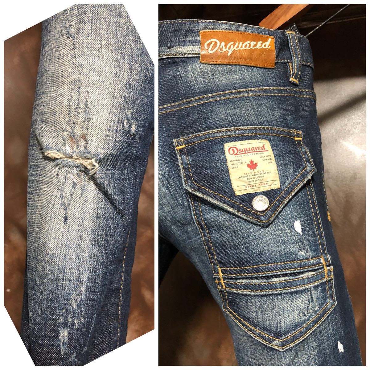 Dsquared2 ディースクエアード ストレッチ ペンキデニム 42 XS