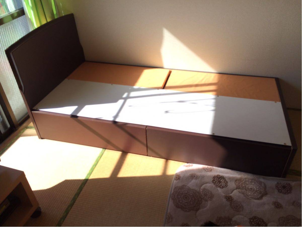 シングル 収納付きベッドフレーム シングルベッドフレーム 手渡しなら 
