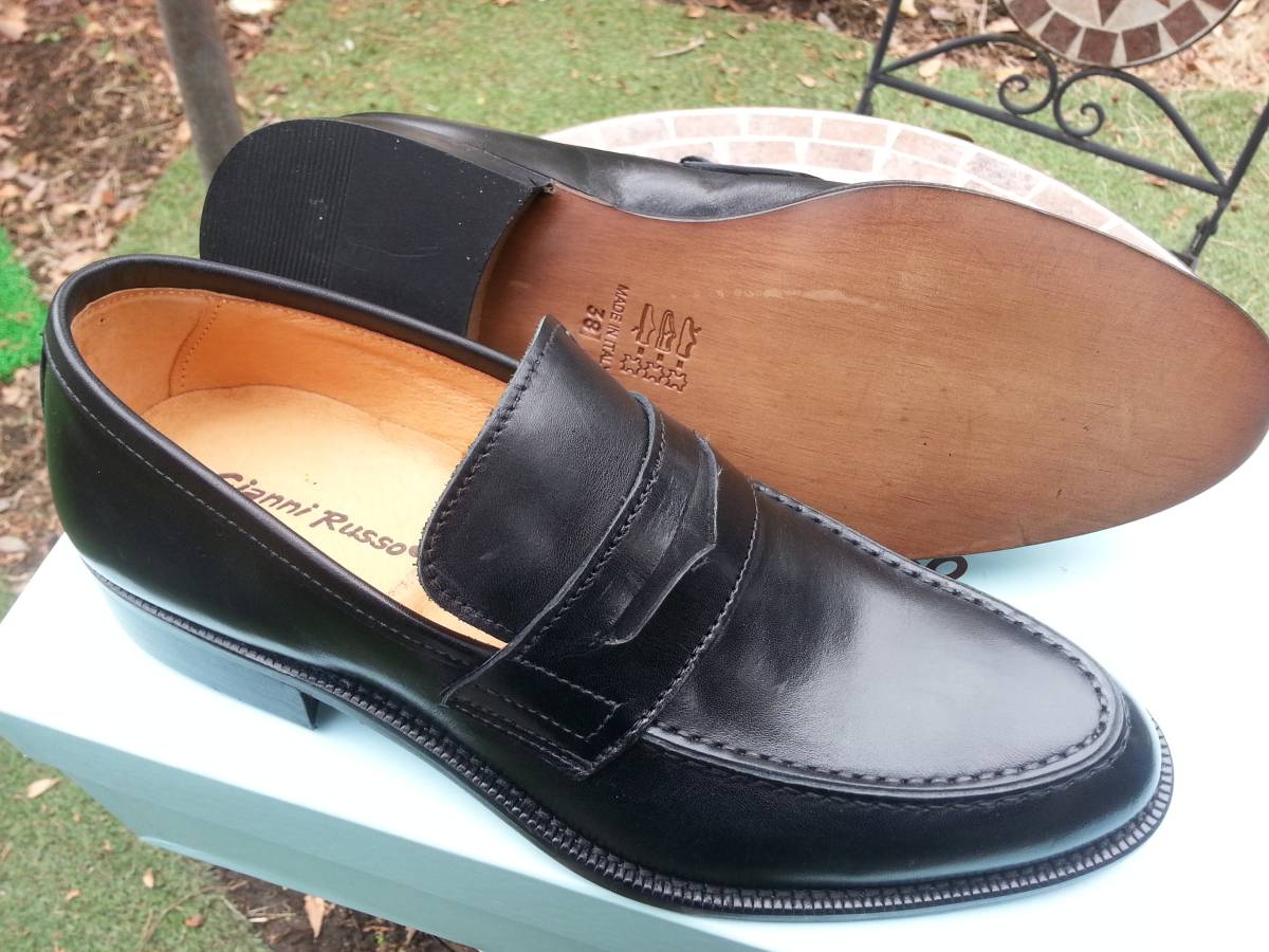新品☆GIANNI RUSSO ジャンニ ルッソ ビジネスシューズ LOAFER 