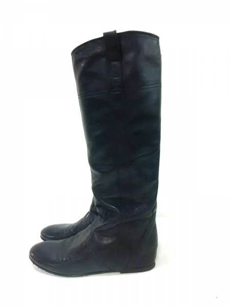 ファビオルスコーニ FABIO RUSCONI 靴 ロングブーツ 39 レザー 黒