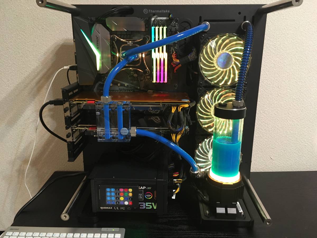爆速 自作 水冷 i7 4790 32GB SSD480GB+1TB BD 中古 自作PC 本格水冷 