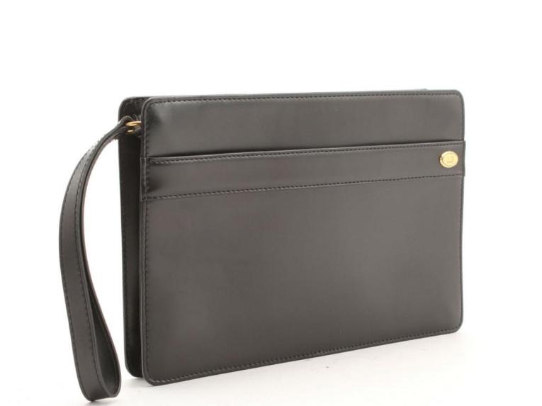 dunhill/ダンヒル レザー製 ショルダーバッグ/肩がけバッグ ブラック