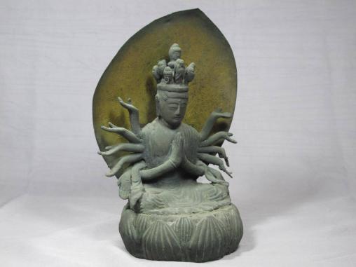 仏教美術 仏像 千手観音菩薩仏像 銅製 銅器 工芸品 置物 仏教美術 銅製 仏像 銅器 千手観音菩薩仏像 工芸品 置物 | 千手