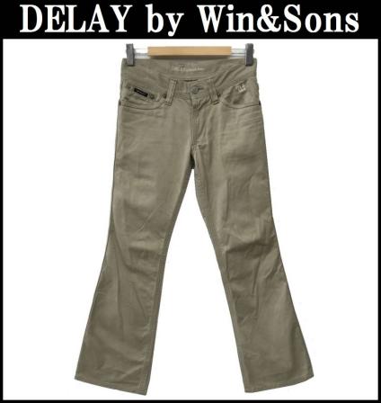 Delay By Win Sons ウィンアンドサンズ ロゴ 刺繍 トリプルステッチ ブーツカット チノ パンツ チノパン ベージュ 2 Mサイズ 売買されたオークション情報 Yahooの商品情報をアーカイブ公開 オークファン Aucfan Com