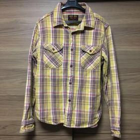 【良品】UES ウエス ヘビーチェックネルシャツ ゴールド 2 UES ウエス [ 長袖シャツ 0 UES（ウエス）