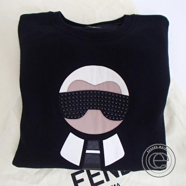 お得，HOT 2017年製国内正規品 FENDI フェンディ FY0791 5EX F0QA1 KARLITOカーリト カールラガーフェルド クルーネックスウェット50(トレーナー)｜売買されたオークション情報、yahooの商品情報をアーカイブ公 男性用
