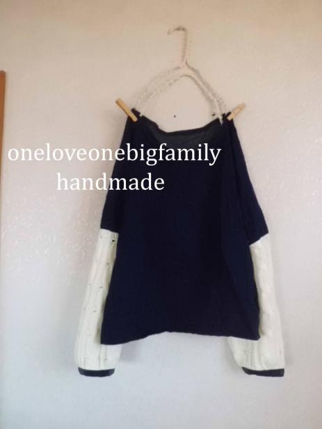  ハンドメイドデニム調コットン起毛袖ニット切り替えプル(トップス)｜売買されたオークション情報、yahooの商品情報をアーカイブ公開 - オークファン トップス