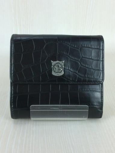 Paul Smith◇2つ折り財布/レザー/BLK/クロコ型押し Paul Smith 【公式