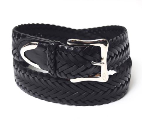 【HOT，得価】 5.1万 J&M DAVIDSON レザーメッシュベルト 38 / 95 ブラック 全長114cm 幅4cm 編み込み J&Mデビッドソン メンズ(黒)｜売買されたオークション情報、yahooの商品情報をアーカイブ公開 - オークファ 皮革、レザー
