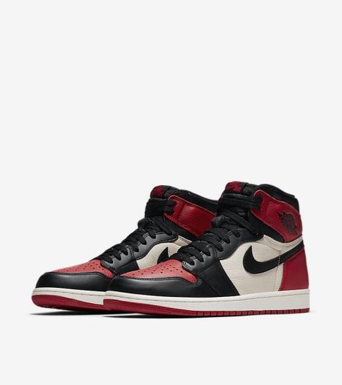 26.5cm NIKE AIR JORDAN 1 RETRO HIGH OG エア ジョーダン 1 レトロ HIGH OG 555088-610 GRED/BK BRED TOE つま黒 US8.5