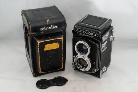 ☆超希少☆ MINOLTA AUTOCORD Ⅲ ミノルタ オートコード 75mm F3.5 革