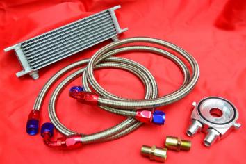 オイルクーラー 汎用 高効率 AN10 薄型 30段 コア PQYRACING an10の