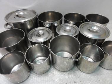 50 丸型　キッチンポット　厨房用品 業務用 薬味入れ まとめ売り　セット　計量 Y05-5X0015/【まとめ売り】ステンレス製 厨房器具 容器類 丸ポット